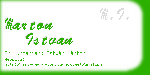 marton istvan business card